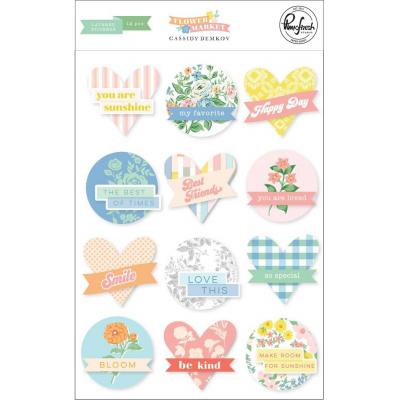 PinkFresh Studio Flower Market Sticker - Layered Stickers