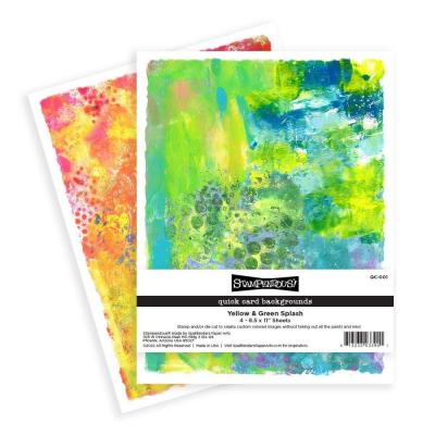 StampendousDesignpapiere -  Quick Card Backgrounds Yellow & Green Splash