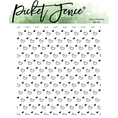 Picket Fence Studios Clear Stamp - Flow of Hearts
