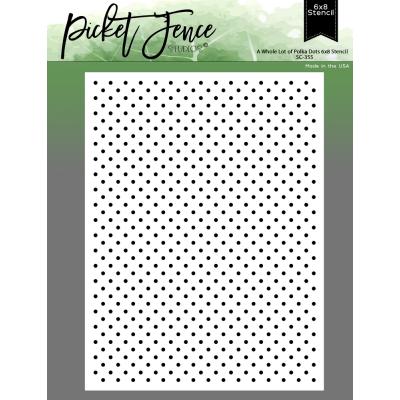 Picket Fence Studios Stencil - A Whole Lot Of Polka