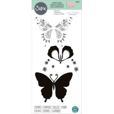 Sizzix Lisa Jones Clear Stamps - Decorated Butterfly