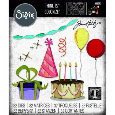Sizzix Tim Holtz Colorize Thinlits - Celebrate