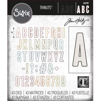 Sizzix Thinlits Dies Tim Holtz - Alphanumeric Bulletin