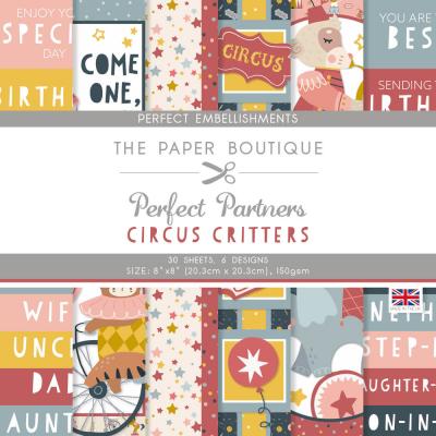 The Paper Boutique Circus Critters Designpapiere - Embellishments Pad