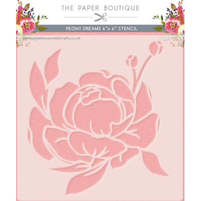 The Paper Boutique Poeny Dreams Schablone - Peony Dreams