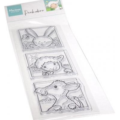 Marianne Design Hetty's Peek-a-boo Clear Stamps - Spring Animals