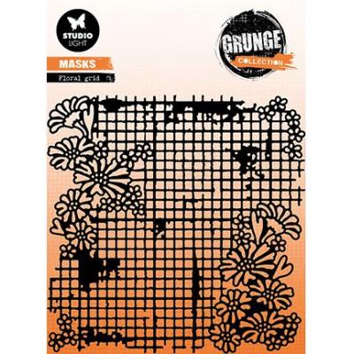StudioLight Grunge Collection Nr.179 Stencil - Floral Grid