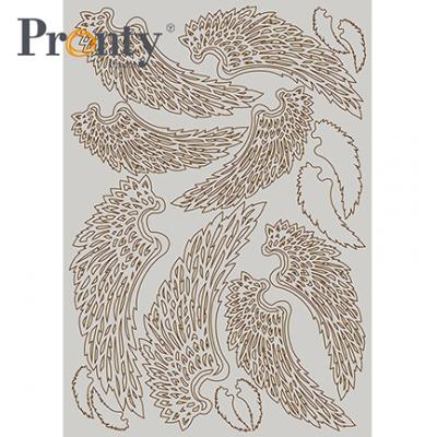 Pronty Grey Chipboard Die Cut - Wings