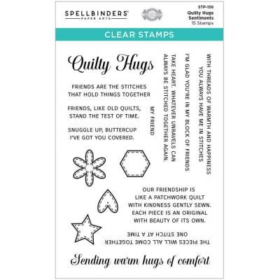 Spellbinders Clear Stamps - Quilty Hugs Sentiments