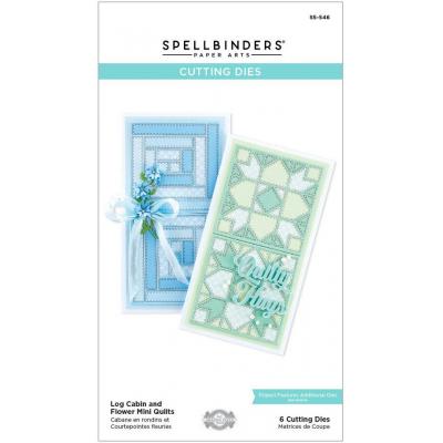 Spellbinders Etched Dies - Log Cabin And Flower Mini Quilts
