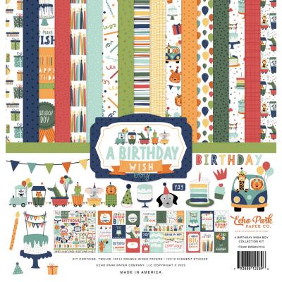 Echo Park A Birthday Wish Boy Designpapiere - Collection Kit