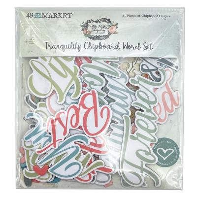 49 And Marke Vintage Artistry Tranquility Die Cuts - Chipboard Word Set