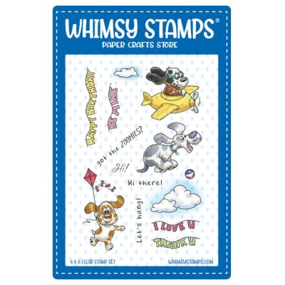 Whimsy Stamps Crissy Armstrong Clear Stamps - Doggie Flight