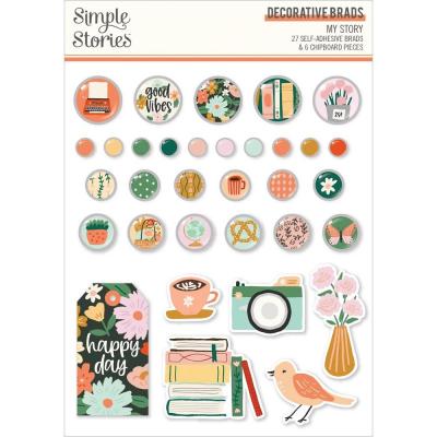 Simple Stories My Story Embellishments - Decorative Brads