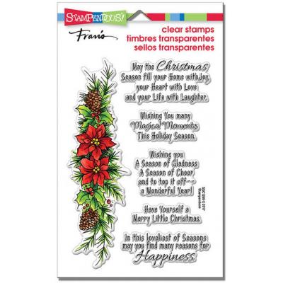 Stampendous Clear Stamps - Poinsettia Wishes