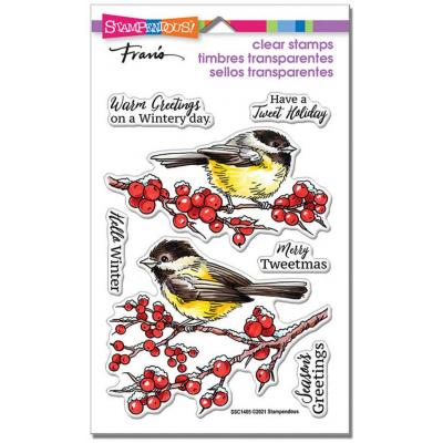 Stampendous Clear Stamps - Chickadee Holiday Perfectly