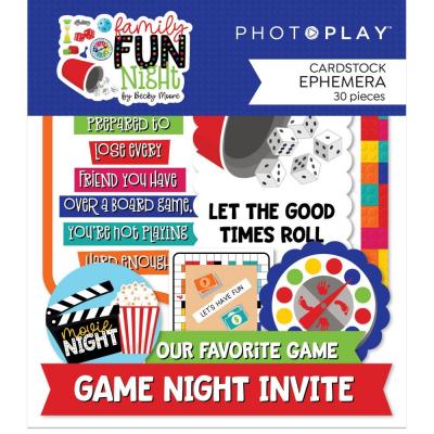Photoplay Paper Family Fun Night  Die Cuts - Ephemera