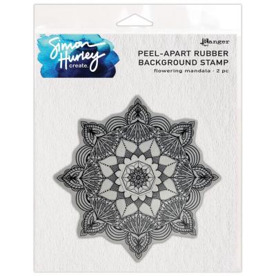 Ranger Simon Hurley Cling Stamps - Flowering Mandala