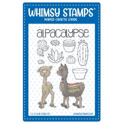 Whimsy Stamps Barbara Sproatmeyer  Clear Stamps - Alpacalypse