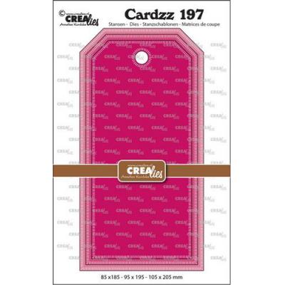 Crealies Cardzz Nr 197 Stanzschablonen - Slimline Etiketten mit kleinen Streifen