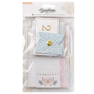 Crate Paper Gingham Garden Die Cuts - Stationery Pack