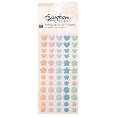 Crate Paper Gingham Garden Embellishments - Enamel Dots