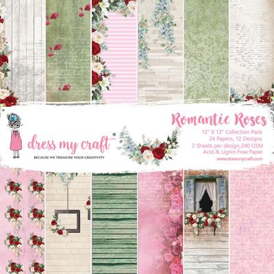 Dress My Crafts Romantic Roses Designpapiere - Paper Pad