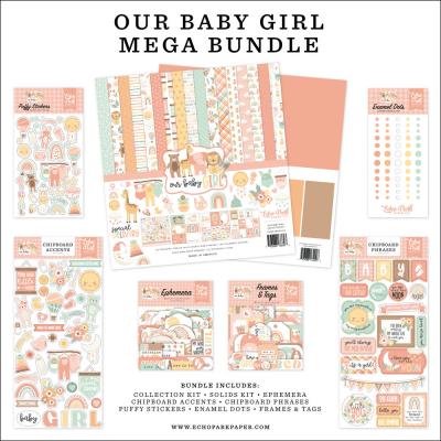 Echo Park Our Baby Girl Designpapiere - Mega Bundle