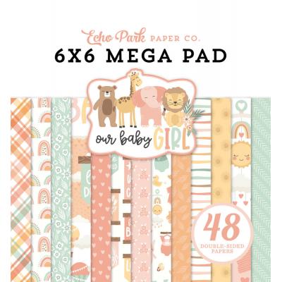 Echo Park Our Baby Girl Designpapiere - Cardmakers Mega Pad