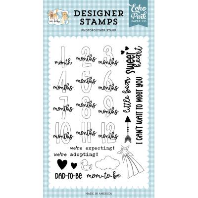 Echo Park Our Baby Boy Clear Stamps - Months