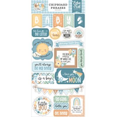 Echo Park Our Baby Boy Sticker - Chipboard Phrases