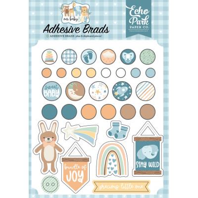 Echo Park Our Baby Boy Embellishments - Adhesive Brads