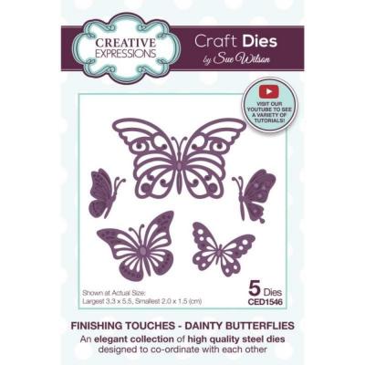 Creative Expressions Sue Wilson Craft Die - Finishing Touches Dainty Butterflies