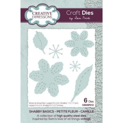 Creative Expressions Sam Poole Shabby Basics Craft Die - Petite Fleur Camille