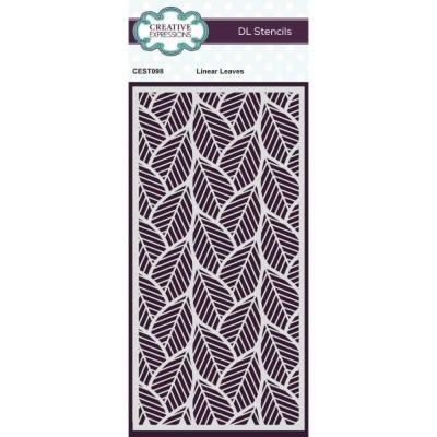 Creative Expressions Slimline Stencils - Linear Leaves