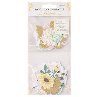 American Crafts Maggie Holmes Woodland Grove Die Cuts - Ephemera Floral