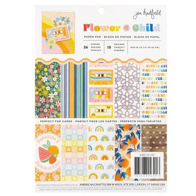 American Crafts Jen Hadfield Flower Child Designpapiere - Paper Pad