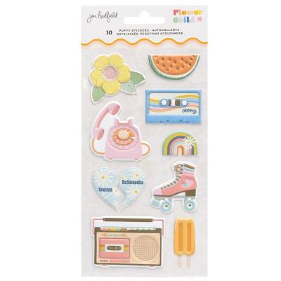 American Crafts Jen Hadfield Flower Child Sticker - Puffy Stickers