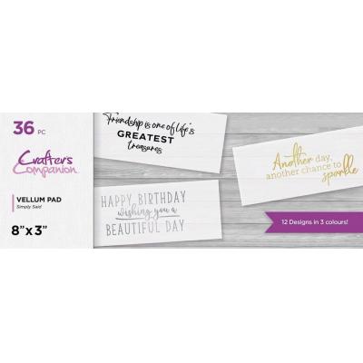 Crafter's Companion Simply Said Spezialpapiere - Vellum Pad