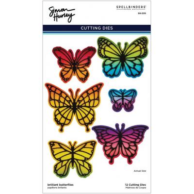 Spellbinders Simon Hurley Etched Dies - Brilliant Butterflies