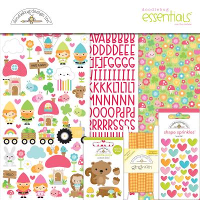 Doodlebug Over The Rainbow Designpapiere - Essentials Kit