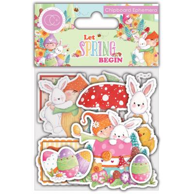 Craft Consortium Let Spring Begin Die Cuts - Chipboard Ephemera