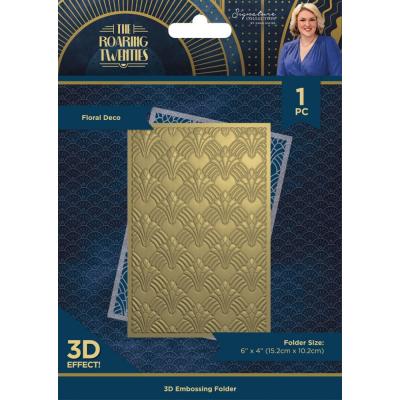 Crafter's Companion The Roaring Twenties 3D Embossing Folder - Floral Deco