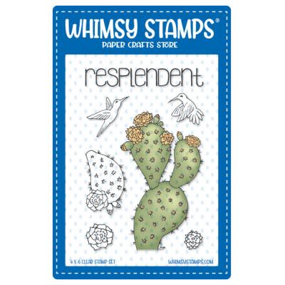 Whimsy Stamps Barbara Sproatmeyer  Clear Stamps - Resplendent Cactus