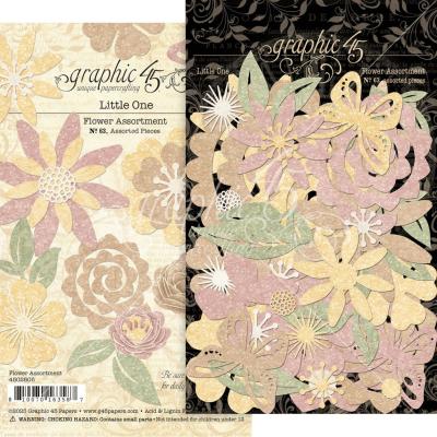 Graphic 45 Little One Die Cuts - Flower Assortment