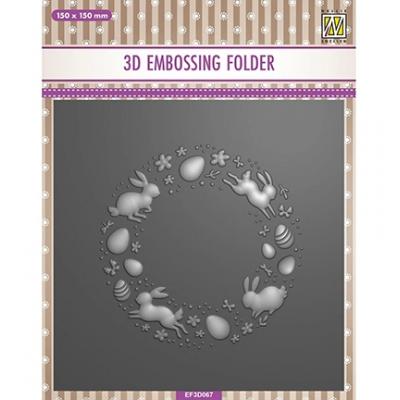 Nellie's Choice 3D Embossingfolder - Easter Wreath