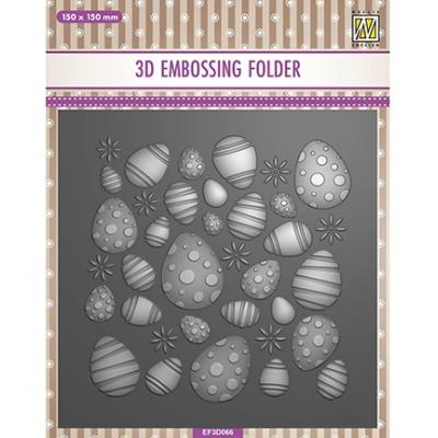 Nellie's Choice 3D Embossingfolder - Easter Eggs Background