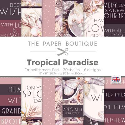 The Paper Boutique Tropical Paradise Desingpapiere - Embellishments Pad