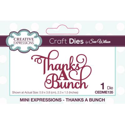 Creative Expressions Sue Wilson Mini Expressions Craft Dies - Thanks A Bunch