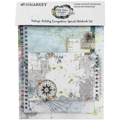 49 and Market Vintage Artistry Everywhere - Spiral Notebooks